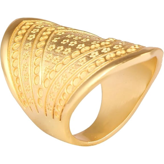 VISHUDDHA Women's Brass Anti Tarnish Band Ring Fashion Jewelry for Gift on Special Occasion,6