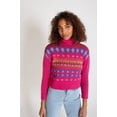 thumbnail image 2 of Ragstock Fuchsia Fair Isle Turtleneck Sweater, 2 of 4