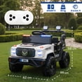 thumbnail image 4 of Kids House Carrito Electrico Montable para Niños Turbo Cruiser, Diseño de Policia, Color Blanco, Carrito de Control Remoto y Manejo Directo, con Luces, Estereo y Pedales Funcionales, 4 of 8
