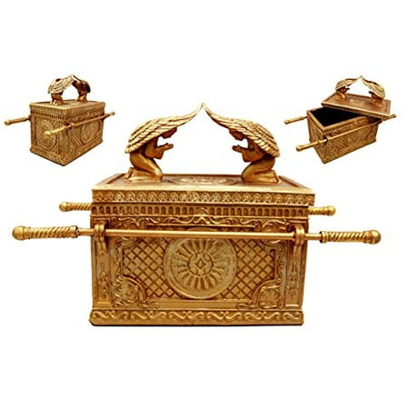 Angel Collectible Plate - Atlantic Collectibles Ark Of The Covenant With Two Cherubim Angels Golden Decorative Box Figurine 9.5' Long