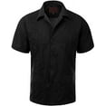 thumbnail image 2 of Maximos Men's Guayabera Summer Casual Cuban Beach Wedding Vacation Short Sleeve Button-Up Casual Dress Shirt&nbsp;, 2 of 2