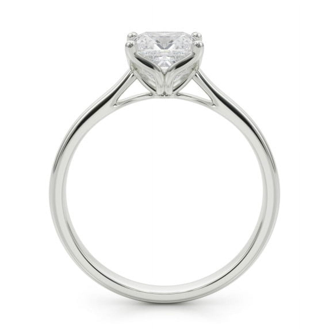 Lina Jewel 2.02 Ct Princess Cut Solitaire Diamond Ring - Lab-Created Simulated Diamond Engagement Ring for Women - 14K White Gold Plated - Elegant Wedding & Gift for Her - Ideal Solo Diamond Ring