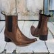 thumbnail image 4 of NECHOLOGY Botas Mujer Zapatos Botines de mujer Botas elásticas Extra grandes para mujer, estilo europeo y americano, punta estrecha, tacón bajo, tacón grueso, botas de cuero, 2023 (Brown, 7.5), 4 of 5