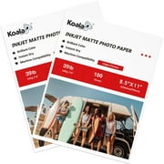 Koala Matte Photo Paper 8.5x11 Inch, 200 Sheets, 145g 39LB, Inkjet Printer Paper for Presentations,Flyers,Brochures, Picture Paper
