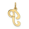 thumbnail image 3 of 14k Yellow Gold 14KY Script Letter P Initial Charm Pendant, 3 of 4