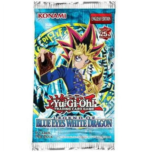 YuGiOh Trading Card Game Blue Eyes White Dragon Paquet Booster 25e Anniversaire (9 Cartes)