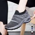 thumbnail image 2 of Chaussures de Marche pour Femmes à Enfiler Respirantes Plateforme Tricotée Coussin d'Air Espadrilles, 2 of 8