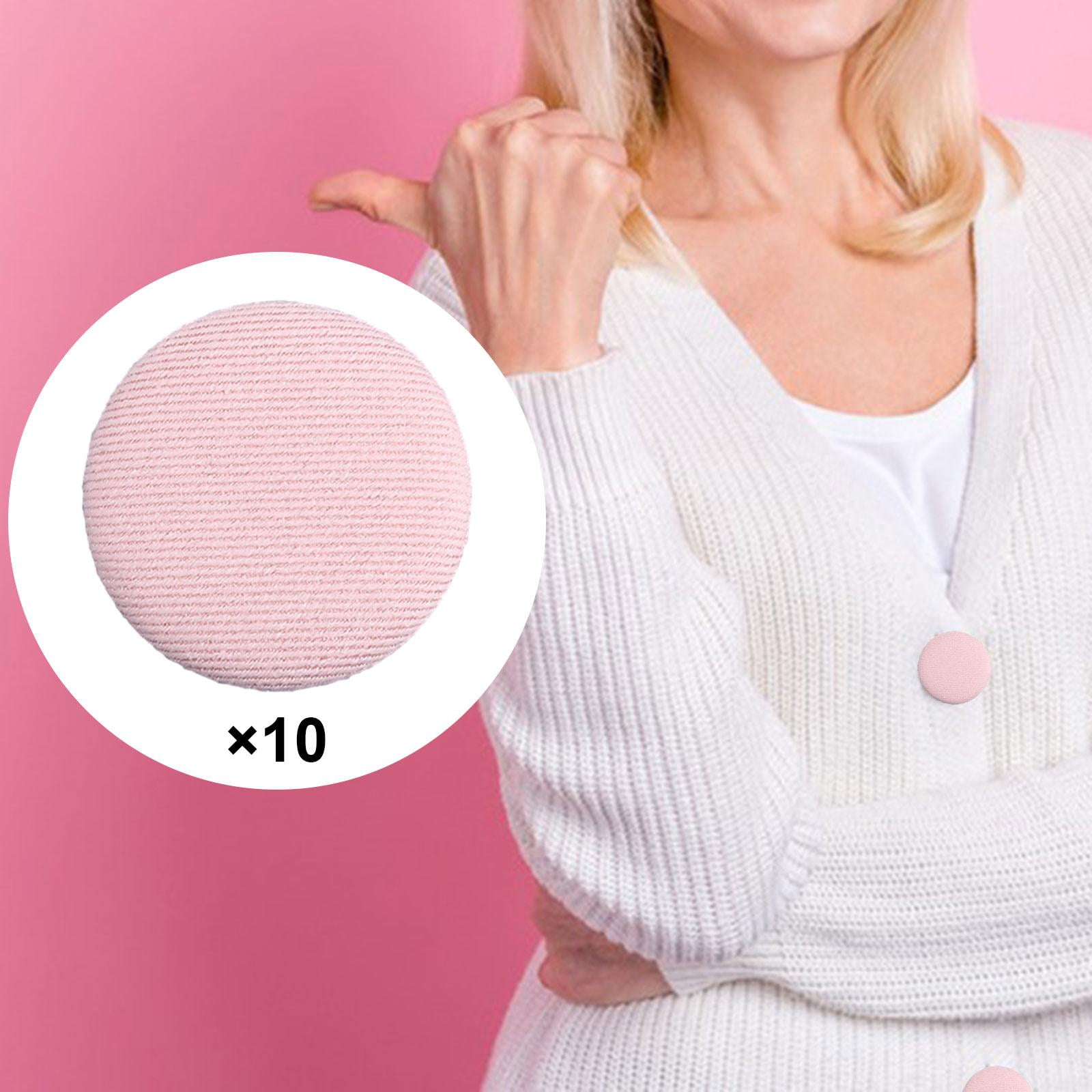 amagogo 6x10x Fabric Cloth Covered Buttons DIY Shank Buttons for Blouses Coats Jackets Pink