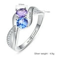 thumbnail image 5 of JQUEEN Women's Personalized 925 Sterling Silver Mothers Ring 2 Birthstones Infinity Promise Rings Custom Engraved Engagement Promise Rings, 5 of 5