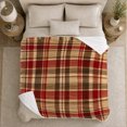 thumbnail image 5 of Rustic Autumn Plaid Living Room, Festive Artistic Scene, Warm Flannel Blanket for Ranch House and Living Room, Animal Lovers Thanksgiving Gift, Artistic Home Decor, 5 of 9