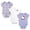 Purple, variant on Baby Girls' 3-Pack Short Sleeve Bodysuits, Pink, Infant 0-3 Months