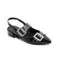 thumbnail image 1 of Flats Balerina Elegante Para Dama Oficina Charol Negro negro 24.5, 1 of 6
