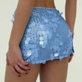 thumbnail image 4 of qucoqpe Sequin Skirt for Women Sparkly Stretchy Bodycon Mini Skirts Night Out Party Skirts, 4 of 5