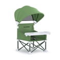 thumbnail image 1 of Asiento elevador portátil para bebés Sunchildor con bandeja y toldo verde, 1 of 7
