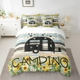 thumbnail image 2 of Erosebridal RV Accessories Camper Car Bedding Twin Size, Happy Camping Comforter Sets with Sheets, Chic Sunflower Duvet Set, Ultra Soft Bedroom Decorative, Reversible 7-Piece, 2 of 5