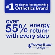 PowerStep Bridge Arch Support Insoles for Men & Women, Memory Foam Comfort Pain Relief Orthotics for Plantar Fasciitis