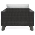 thumbnail image 6 of SAFAVIEH Couture Margarita Wicker Patio Armchair, Dark Grey/White, 6 of 11