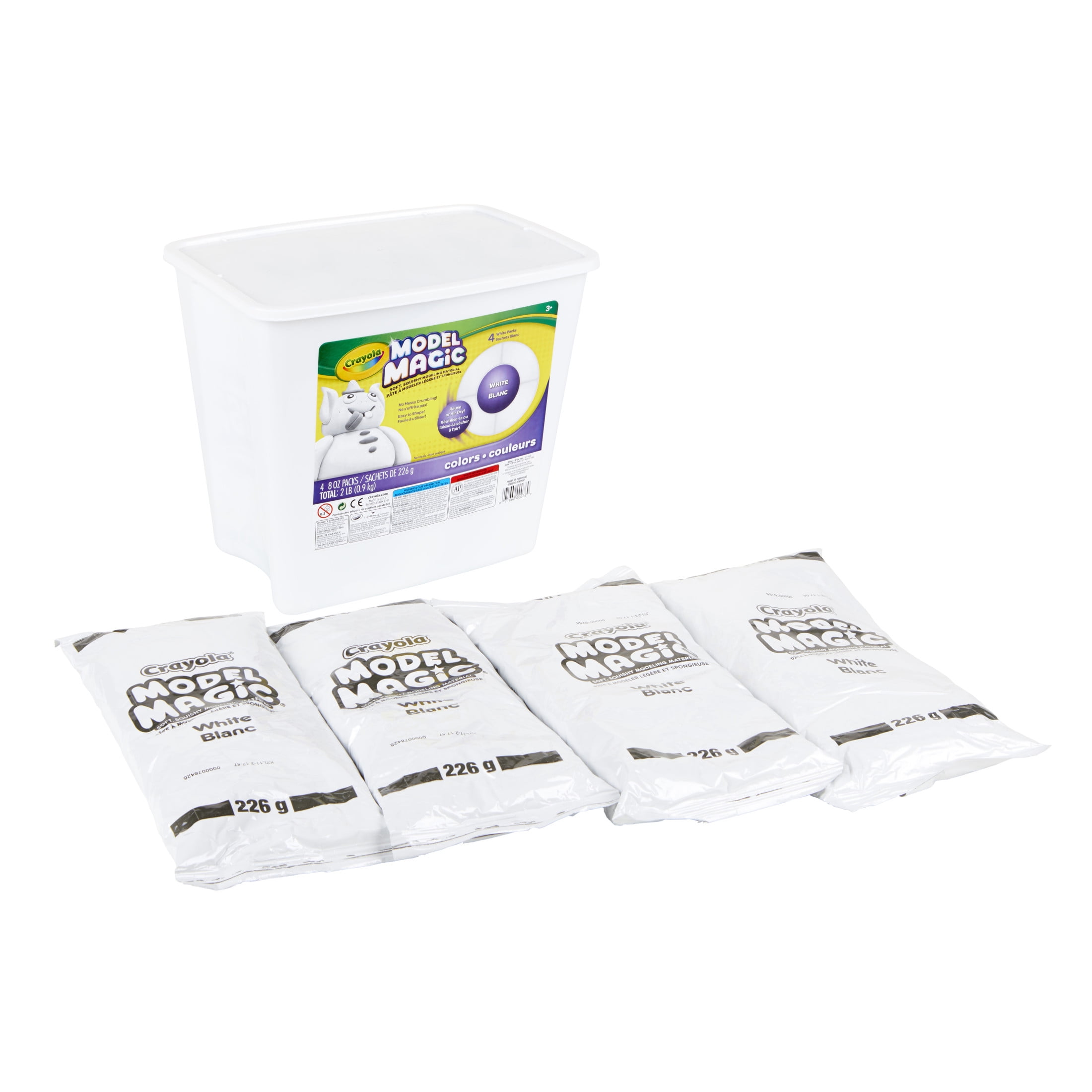 Crayola Model Magic 2 lb. Resealable Bucket, White, Modeling Compound, Classroom Must Haves, Holiday Craft Supplies, Gift for Teachers and Kids, 3+