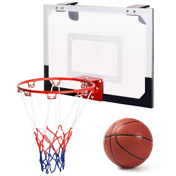 Costway Over-The-Door Mini Basketball Hoop Includes Basketball & Hand Pump  2 Nets Indoor Sports 