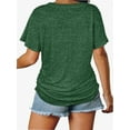 thumbnail image 2 of Women's V Neck Oversized T-Shirts Summer Short Sleeve Shirts Loose Casual Tops Tee, 2 of 6