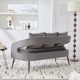 thumbnail image 5 of Sofas for Two 53.7"Modern Upholstered Velvet Open Back Loveseat Settee with 3 Pillows, Small Comfy Sofa 2-Seater Mini Sofa for Small Space with Metal Legs, Living Room Bedroom Office Dorm Studio Apar, 5 of 9