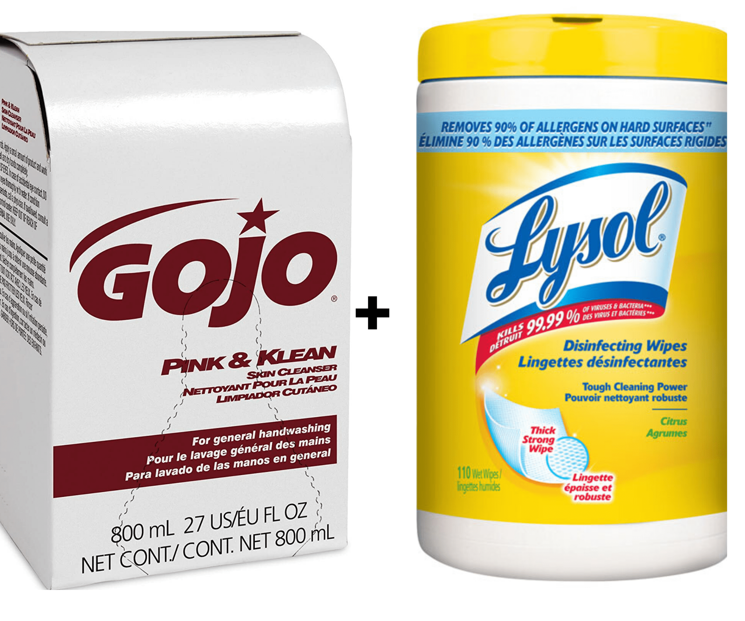 GOJO 912812CT Pink and Klean Skin Cleanser 800mL Dispenser Refill