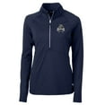 thumbnail image 2 of Women's Cutter & Buck Navy Utah State Aggies Adapt Eco Knit Stretch Recycled Half-Zip Pullover Top, 2 of 3