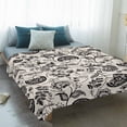 thumbnail image 4 of Black Spring Floral Blanket Soft Cozy Warm Throw Blanket for Couch, Plush Fuzzy Flannel Fleece Blankets for Sofa, Summer Botanical Farmhouse Vintage Bed Blankets Lightweight Gifts for Women, 50"x60", 4 of 9