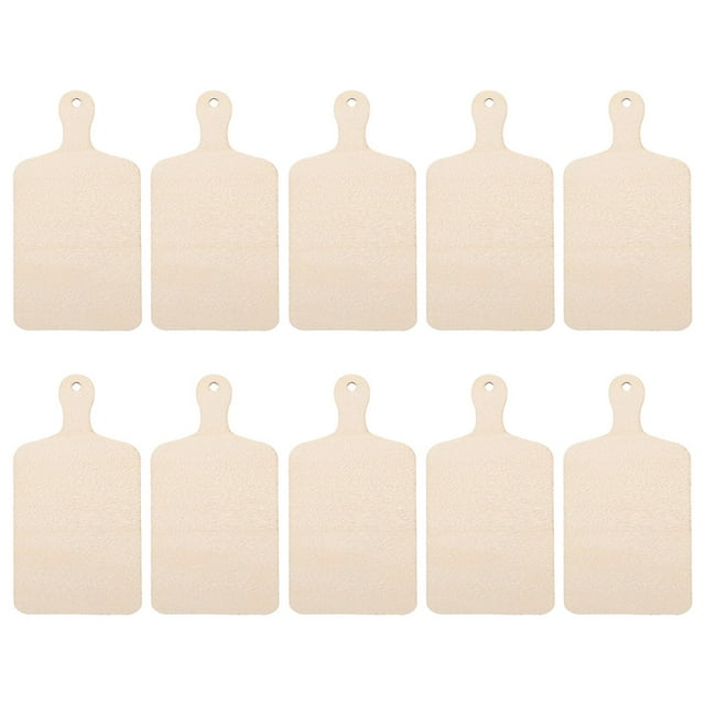 WORGEOUS 10 Uds. Tabla de cortar artesanal, suministros para manualidades de madera, tablas de madera para manualidades, tablas de cortar pequeñas
