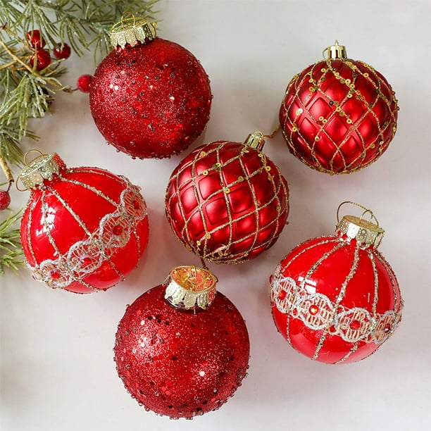 8cm Painteds Special-shaped Christmas Ball Ornaments Christmas Tree Decorations Home Window Decoration Pendants