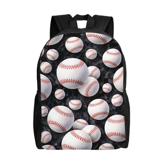 Baseball Backpack Full Front Print Travel Laptop Bag for Men and Women