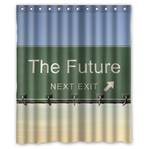 BOSDECO Road Signs To The Future Rideau de Douche en Tissu de Salle de ...