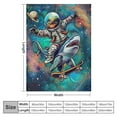 thumbnail image 4 of BCIIG Shark Space Suit Skateboard Warm Lightweight Blanket Soft Fleece Blankets All Seasons Living Rooms Sofa Decor Cow Gifts Blanket 60x80in, 4 of 6