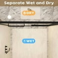 thumbnail image 3 of Adjustable 56-60" x 72" Matte Black Sliding Shower Door, Double Glass with Explosion-Proof Film, Aluminum Frame & Easy Installation, SCGG Certified, Matte Black, 3 of 10