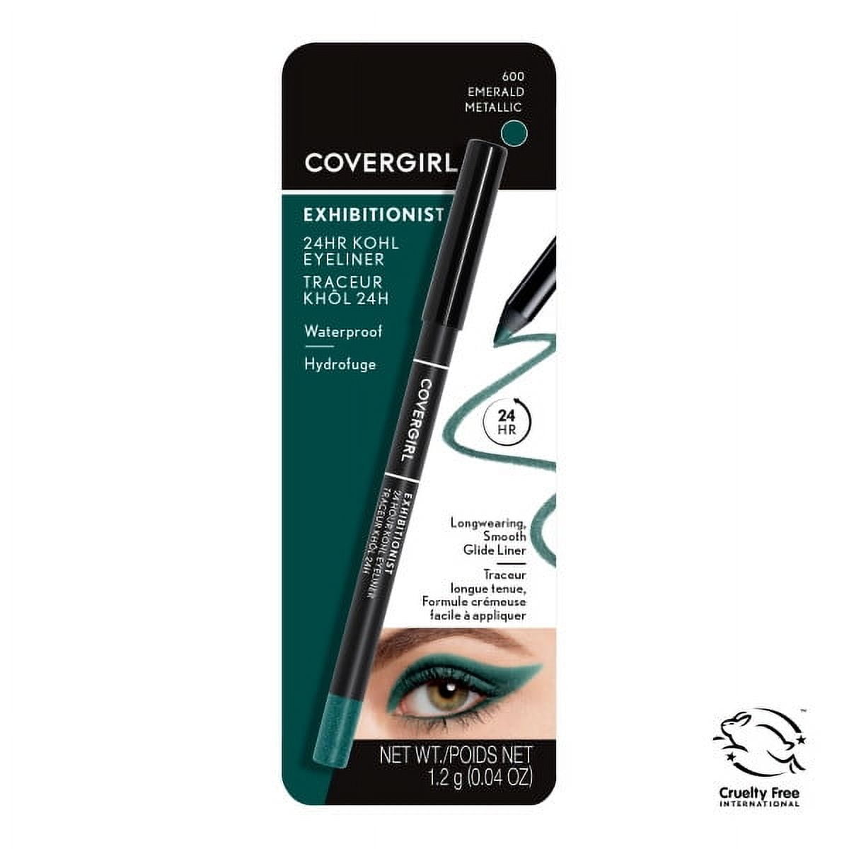 COVERGIRL Exhibitionist 24-Hour Kohl Eyeliner, Emerald Metallic, 0.04 oz
