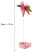 Yuehao Pet Supplies Cat Feather Collar Toy Interactive Cat Toys for Indoor Cats Teasing Stick Collar Funny Cat Toys with Bells and A Variety of Ways to Play for Cats