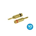 thumbnail image 1 of Monoprice 10 Paires de Bouchons Banane à Haut-Parleur Plaqué Or de Haute Qualité, Type à Vis Fermée, 1 of 2