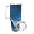thumbnail image 2 of Picia Mountain Cottage In Snow Pattern 40oz Ice Bully Insulated Tumbler with Handle, Double-Wall Stainless Steel Cup, Leak-Proof Lid and Straw, 2 of 8