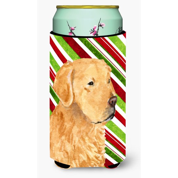Golden Retriever Candy Cane Holiday Christmas Tall Boy Hugger