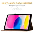 thumbnail image 4 of Allytechgroup Flip Case for iPad 10th Gen 10.9 inch 2022, Lovely Pattern Slim PU Leather Wallet Auto Sleep Wake Shockproof Cover with Stylus Holder Card Slots for iPad 10th Gen, Brown, 4 of 8