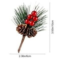 thumbnail image 3 of Artificial Christmas Greenery Branches, 10PCS Foliage Stems for DIY Xmas Crafts, Pine Branches for Indoor Outdoor Holiday Home Decor, Centerpiece Wreath Making(A), 3 of 5