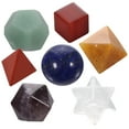 thumbnail image 1 of Miangastore 7 Chakra Healing Crystal Platonic Solids Sacred Geometry Set with Merkaba Star Carved Chakra Stone Set for Crystal Healing Meditation Therapy, 1 of 9