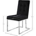 thumbnail image 3 of Meridian Furniture Alexis Velvet Dining Chair in Black (Set of 2), 3 of 5