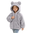 thumbnail image 4 of StSilkitty Baby Boys Girls Fleece Hooded Jacket Zip up Long Sleeve Jacket Coat with Pockets Fall Winter Warm Clothes Size 0-6, 4 of 6