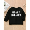 thumbnail image 4 of Toddler Girls Boys Autumn Casual Pullover 12 18 24M 3 4 5T Long Sleeve O Neck Letter Print Sweatshirt, 4 of 10