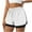 White, variant on FAIWAD Athletic Shorts for Women Drawstring Elastic Waisted Gym Yoga Shorts with Inner Workout Stretch 2 in 1 Running Shorts