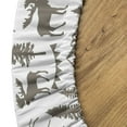 thumbnail image 5 of Ambesonne Northwoods Fitted Round Tablecloth, Wild Nature Theme, 40"- 44" Diameter, Taupe and White, 5 of 5