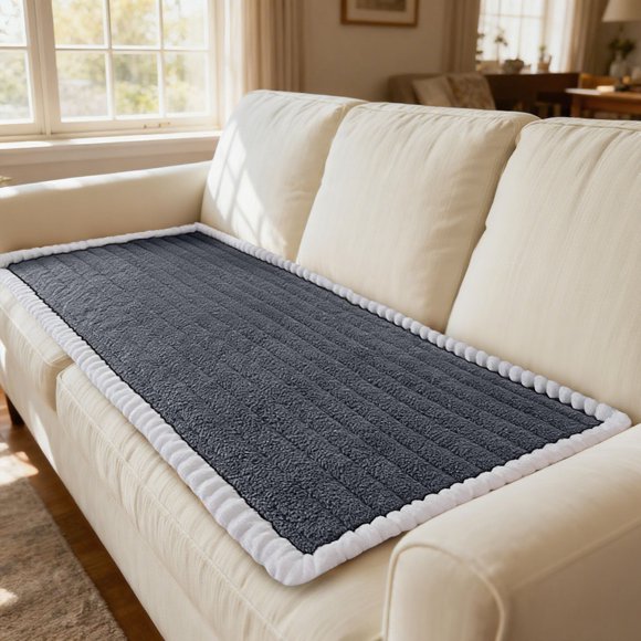 Non Slip Couch Cover for Dogs Washable, Fuzzy Pet Sofa Covers for 3 Cushion Couches, Soft Dog Blanket Furniture Protector Pet Friendly Design 70x240cm