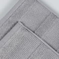 thumbnail image 5 of BNM Ribbed Cotton Bath Towels, Set of 3, Silver, 5 of 8