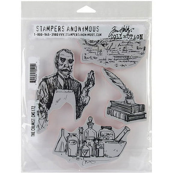 Tim Holtz Cling Rubber Stamp Set 7"x8.5"
